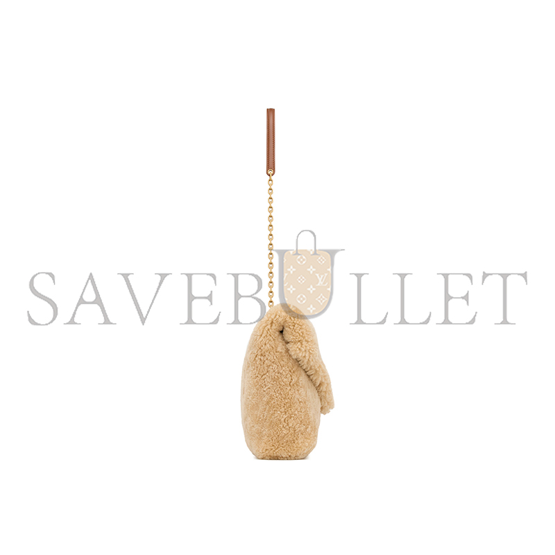 YSL CASSANDRE LARGE POUCH ON CHAIN IN SHEARLING 8536110T84W9210 (29.5*18*5cm)
